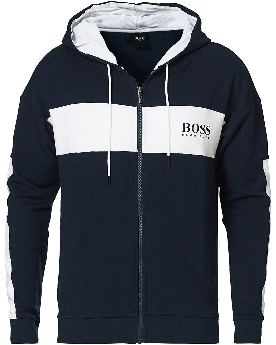 Heren | Truien | BOSS BLACK | BOSS Full Zip Hoodie Jacket Dark Blue