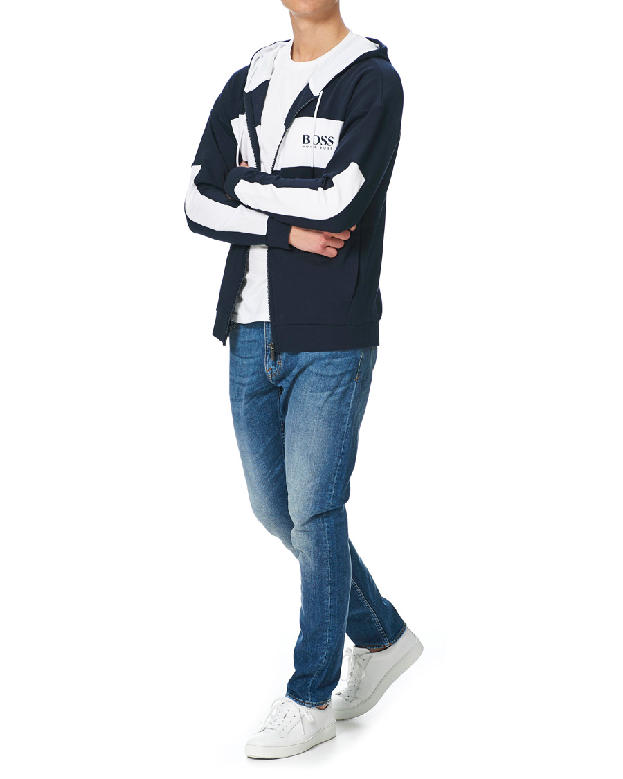 Heren | Truien | BOSS BLACK | BOSS Full Zip Hoodie Jacket Dark Blue