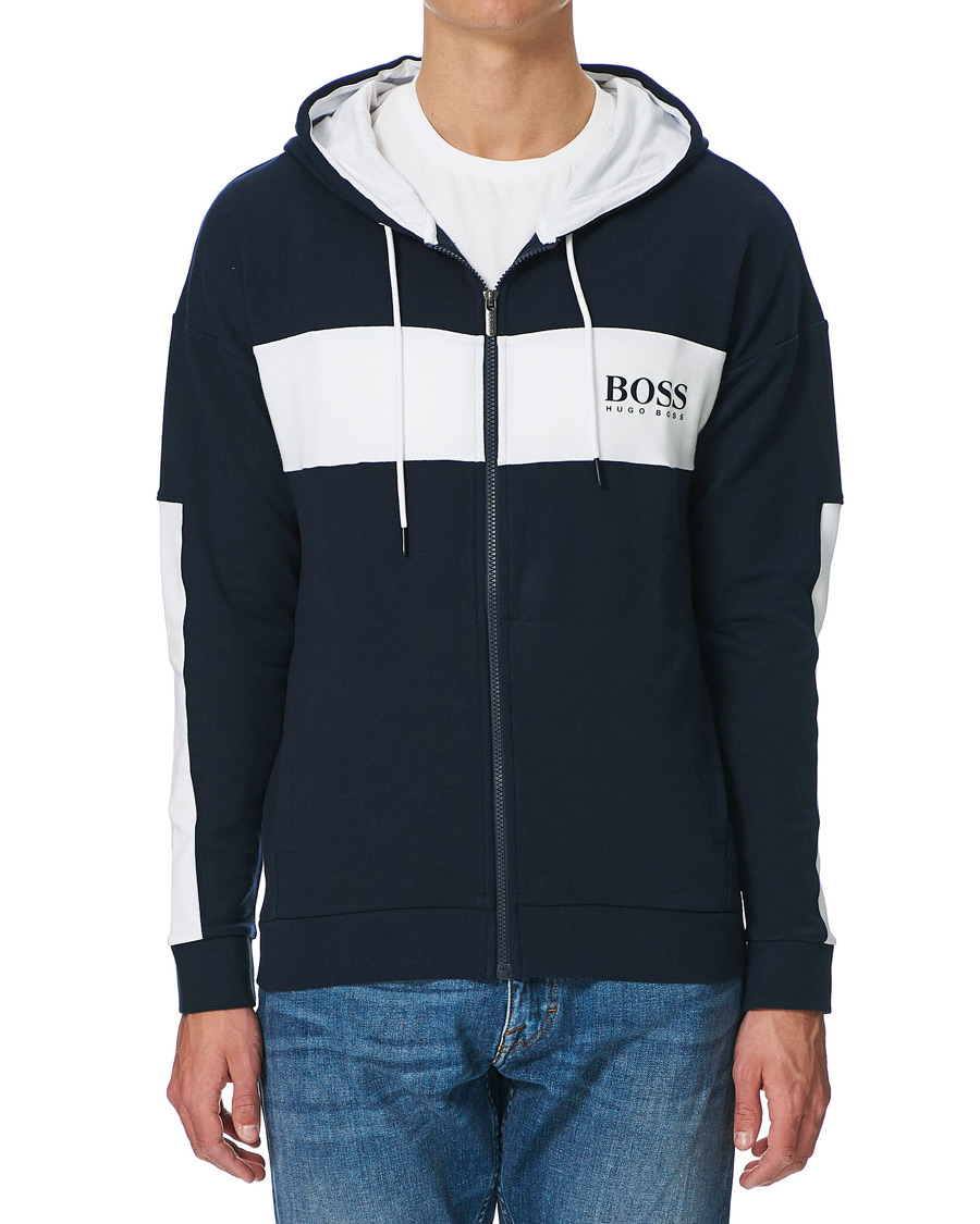 Heren | Truien | BOSS BLACK | BOSS Full Zip Hoodie Jacket Dark Blue