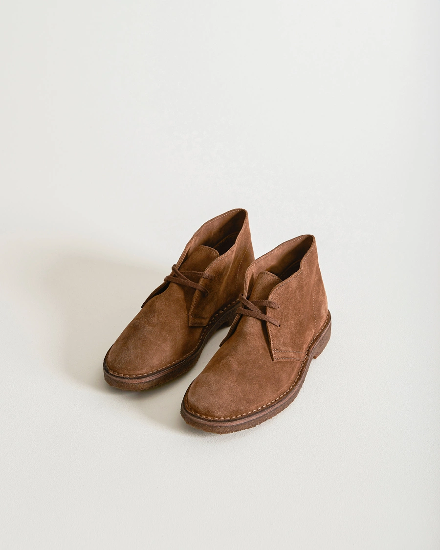 Heren |  | Drake's | Clifford Suede Desert Boots Light Brown