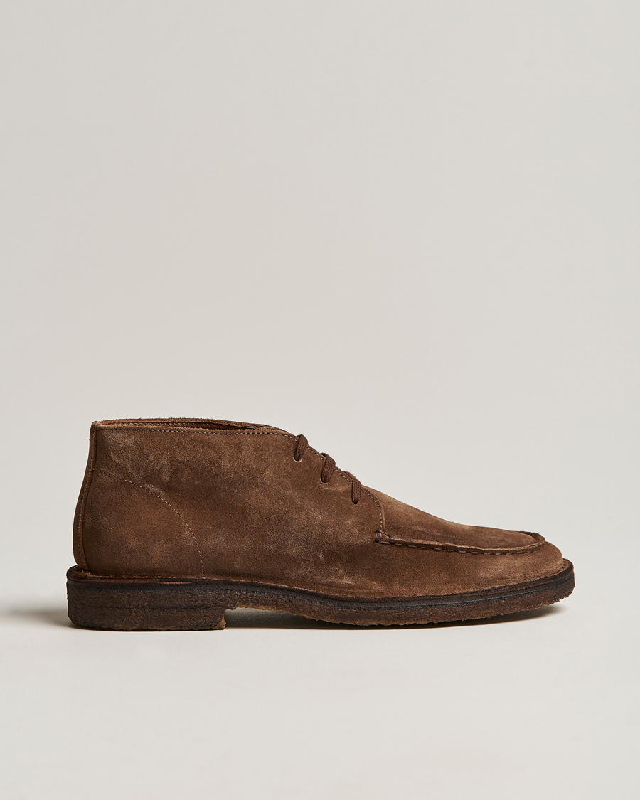Heren | Laarzen | Drake's | Crosby Moc-Toe Suede Chukka Boots Brown