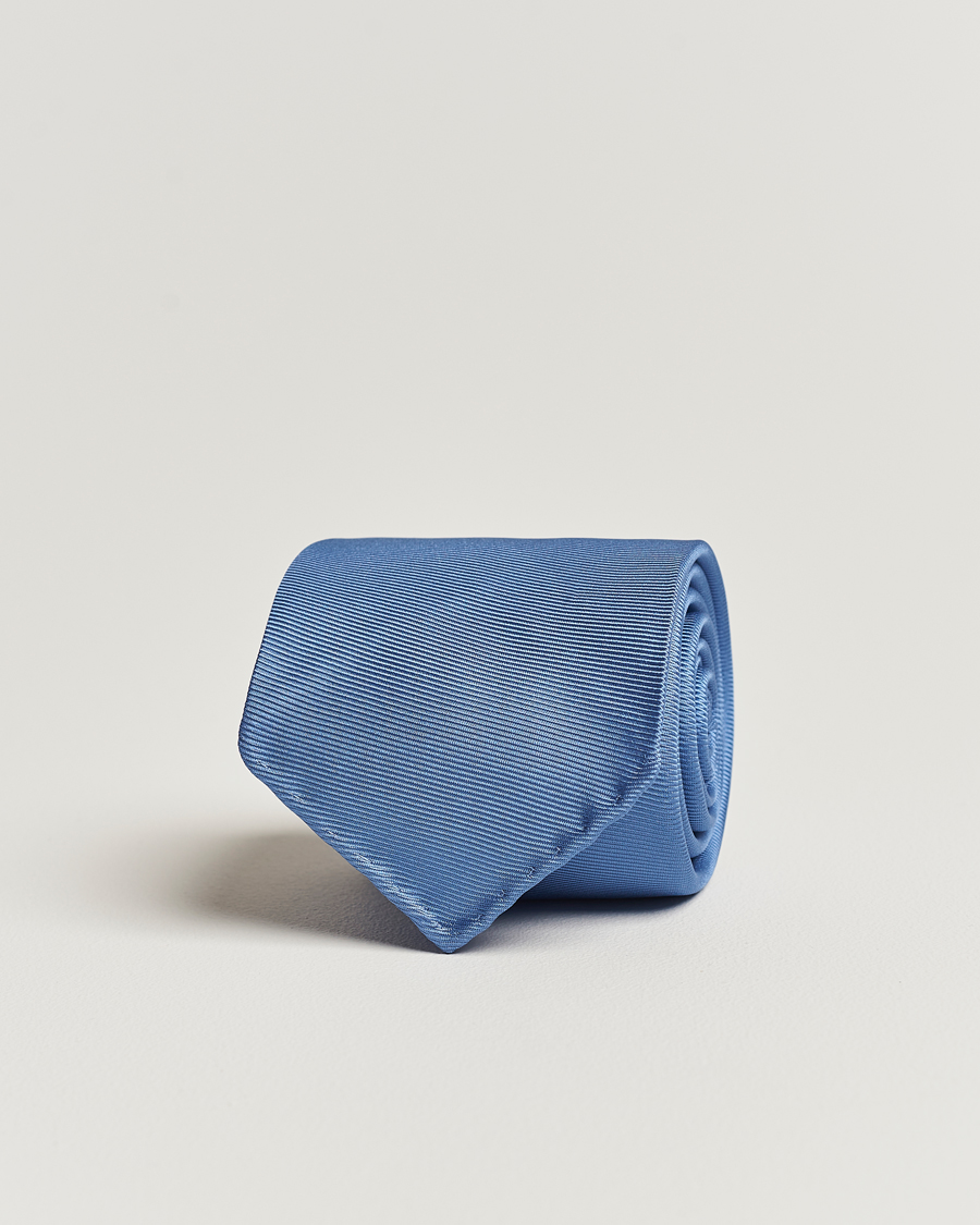 Heren | Drake's Handrolled Woven Silk 8 cm Tie Blue | Drake's | Handrolled Woven Silk 8 cm Tie Blue
