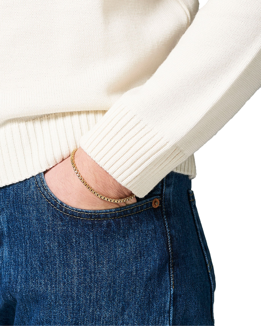 Heren | Tom Wood Venetian Bracelet Double M Bracelet Gold | Tom Wood | Venetian Bracelet Double M Bracelet Gold