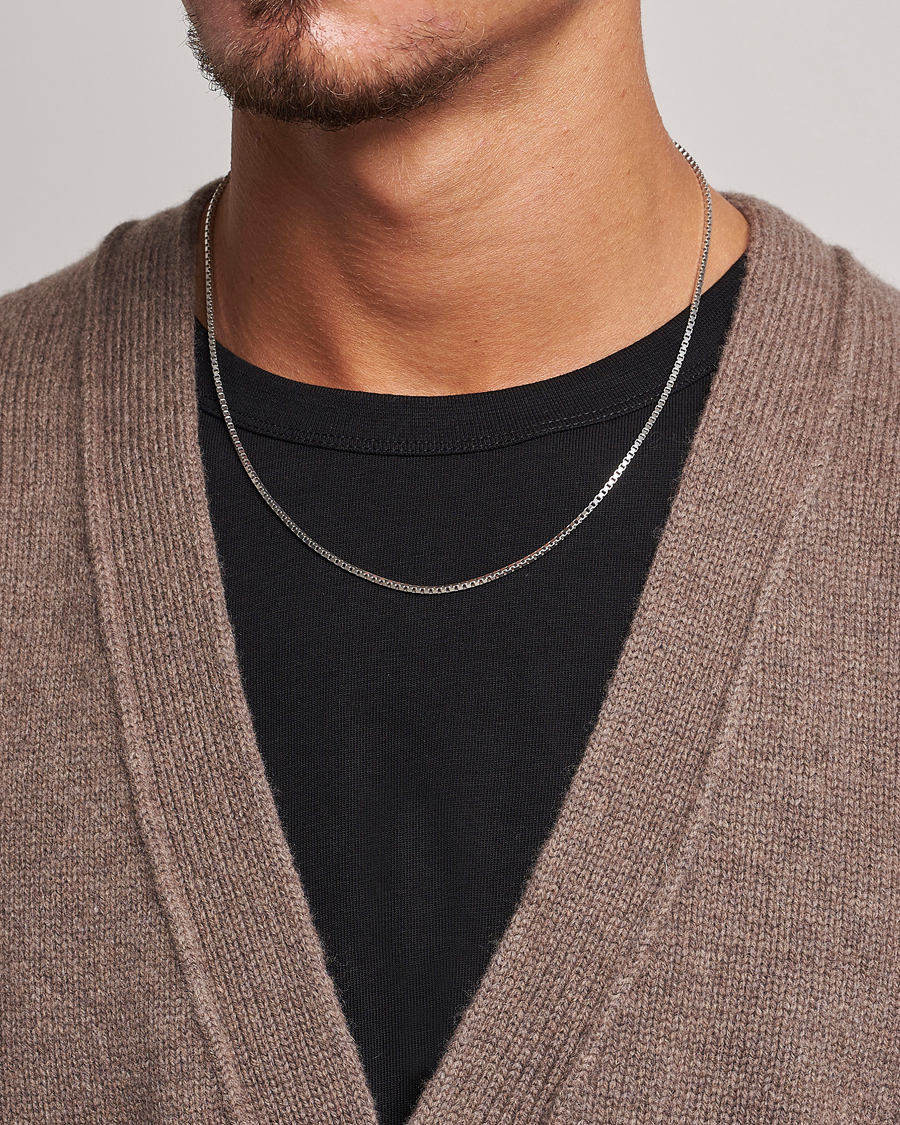 Heren | Accessoires | Tom Wood | Square Chain M Necklace Silver