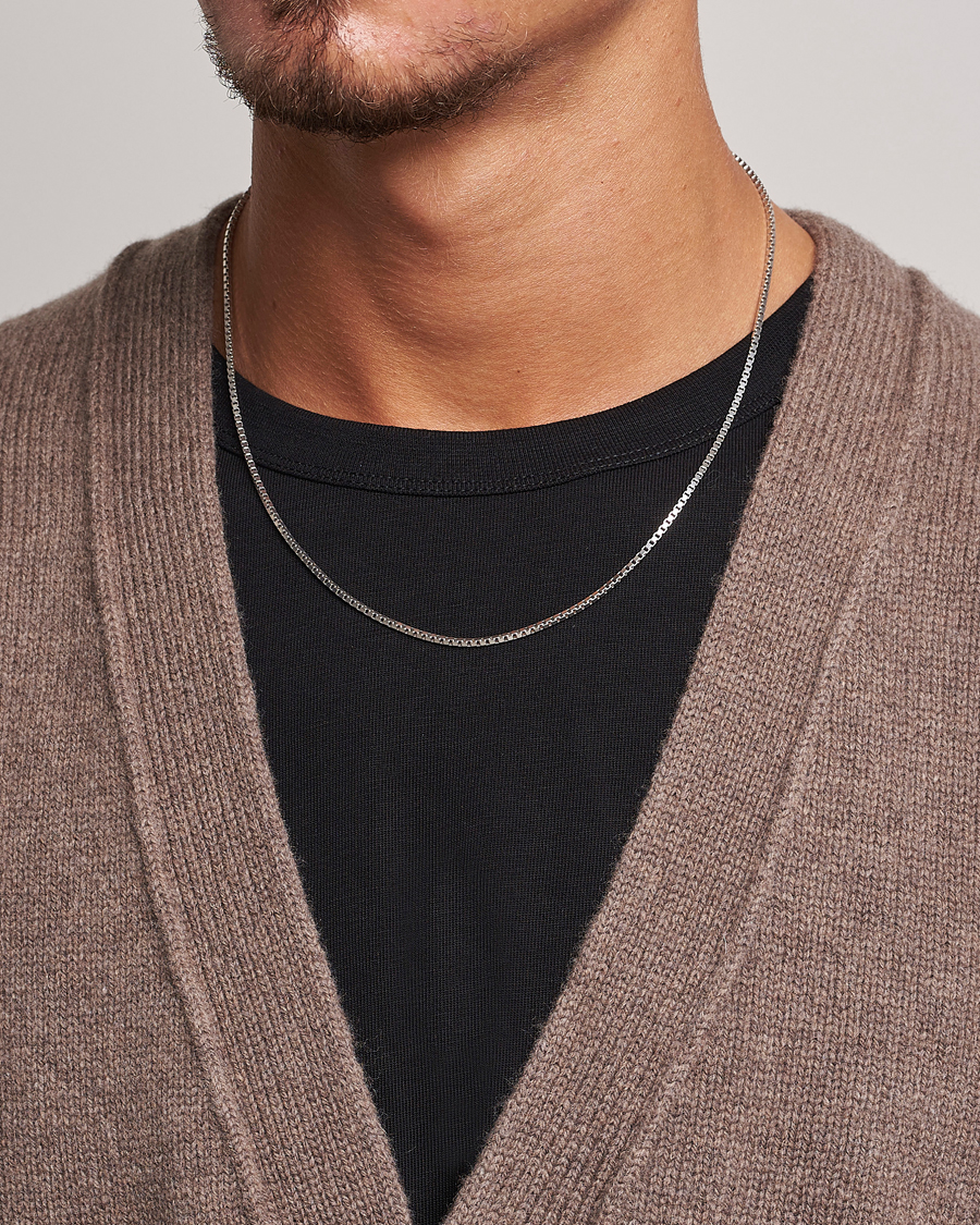 Heren | Afdelingen | Tom Wood | Square Chain M Necklace Silver