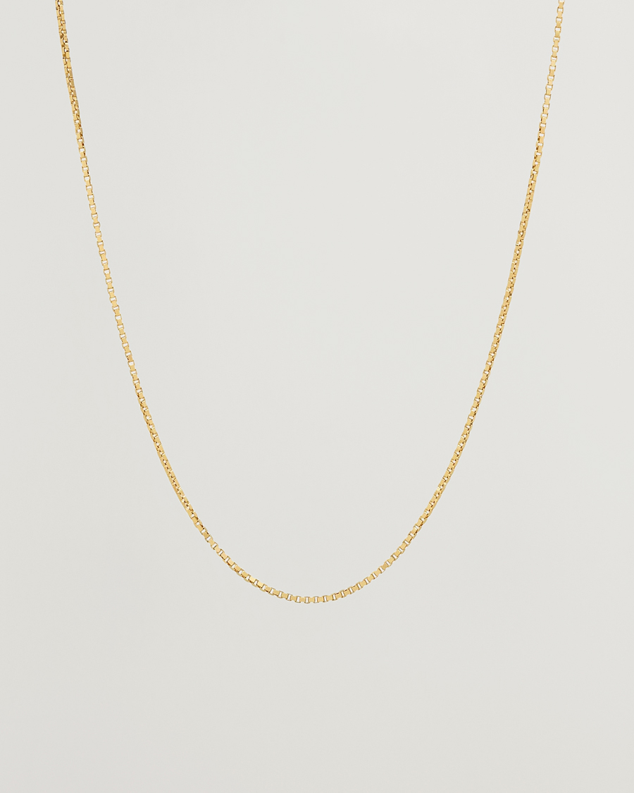 Heren | Tom Wood Square Chain M Necklace Gold | Tom Wood | Square Chain M Necklace Gold
