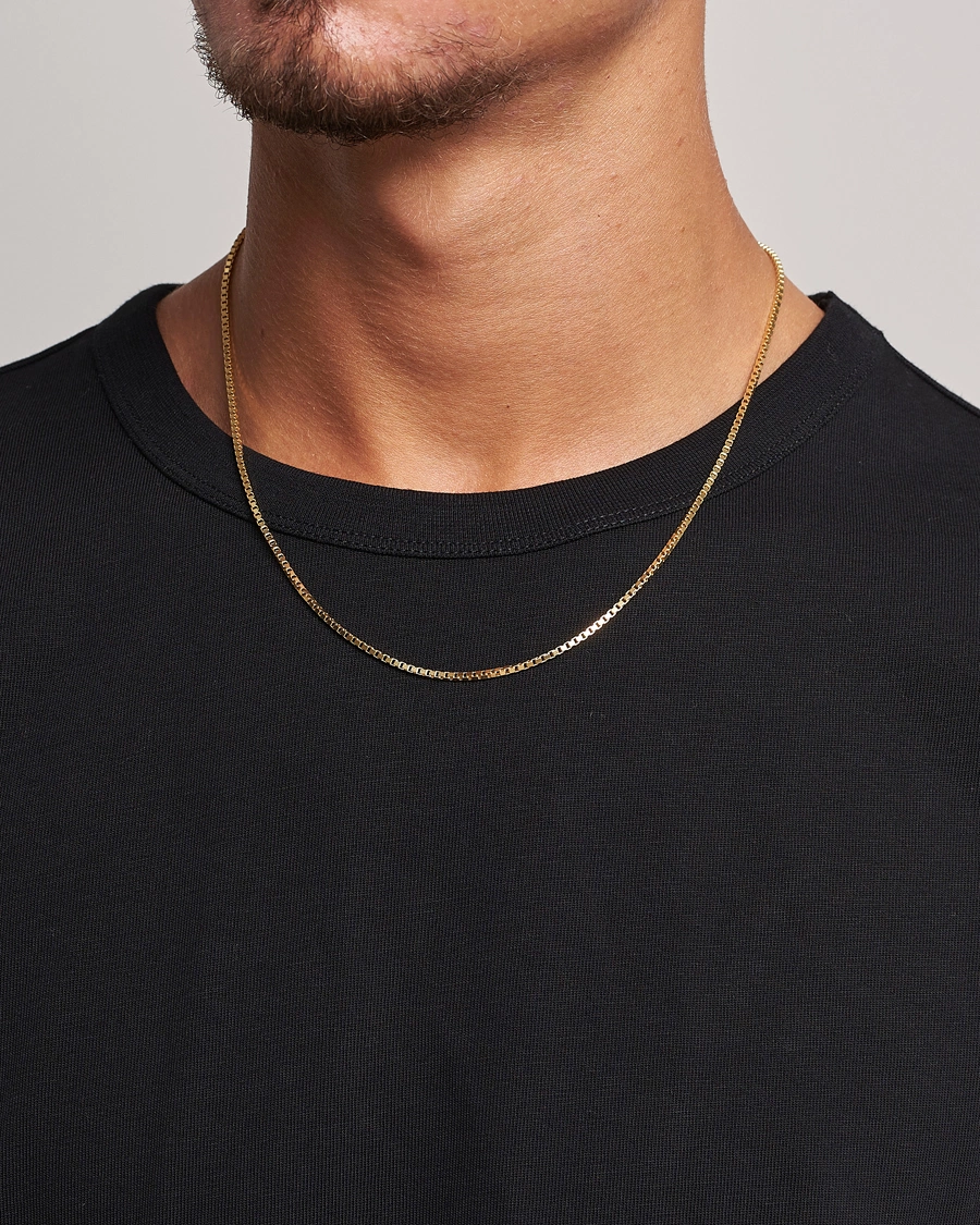 Heren | Ketting | Tom Wood | Square Chain M Necklace Gold
