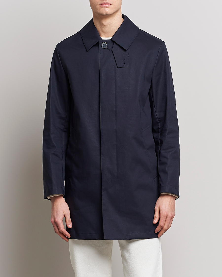 Heren | Trotseer de regen in stijl | Mackintosh | Cambridge Car Coat Navy