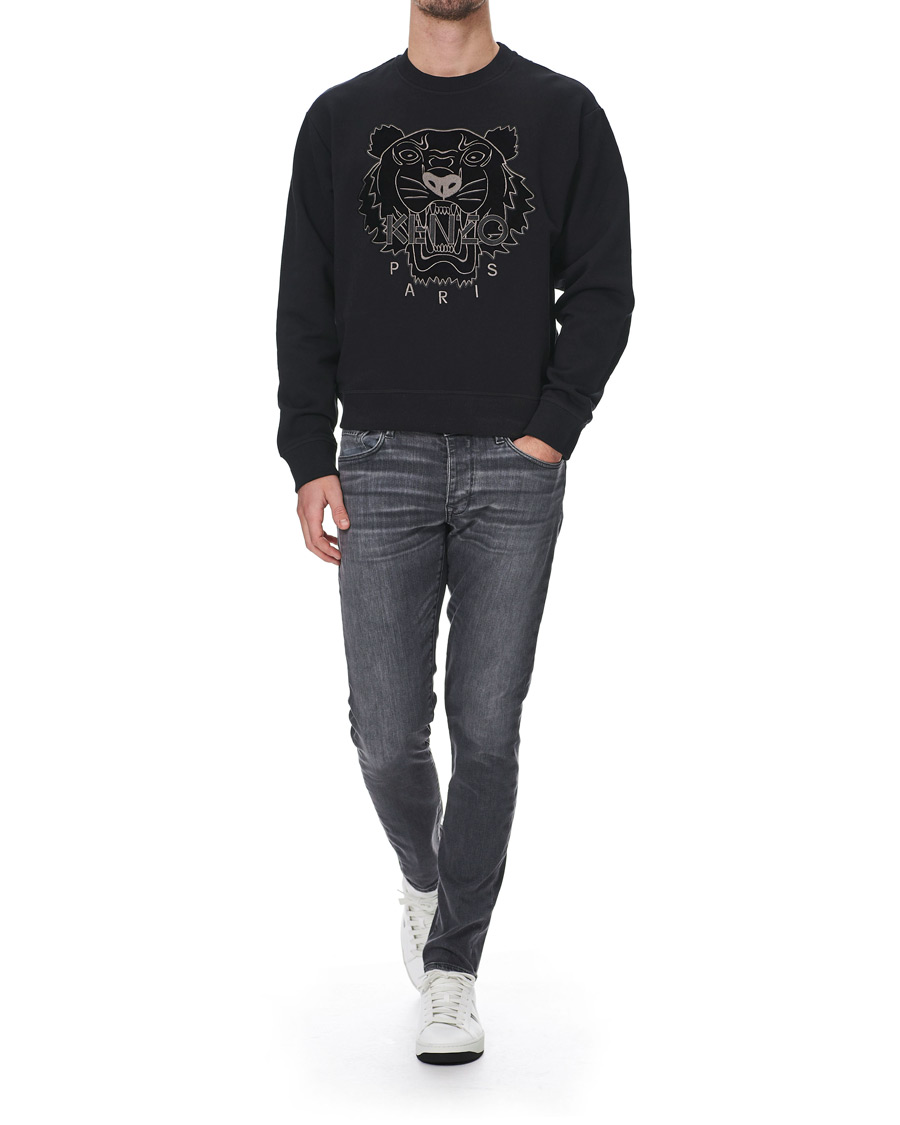 Heren | Truien | KENZO | Velvet Tiger Head Crew Neck Sweatshirt Black