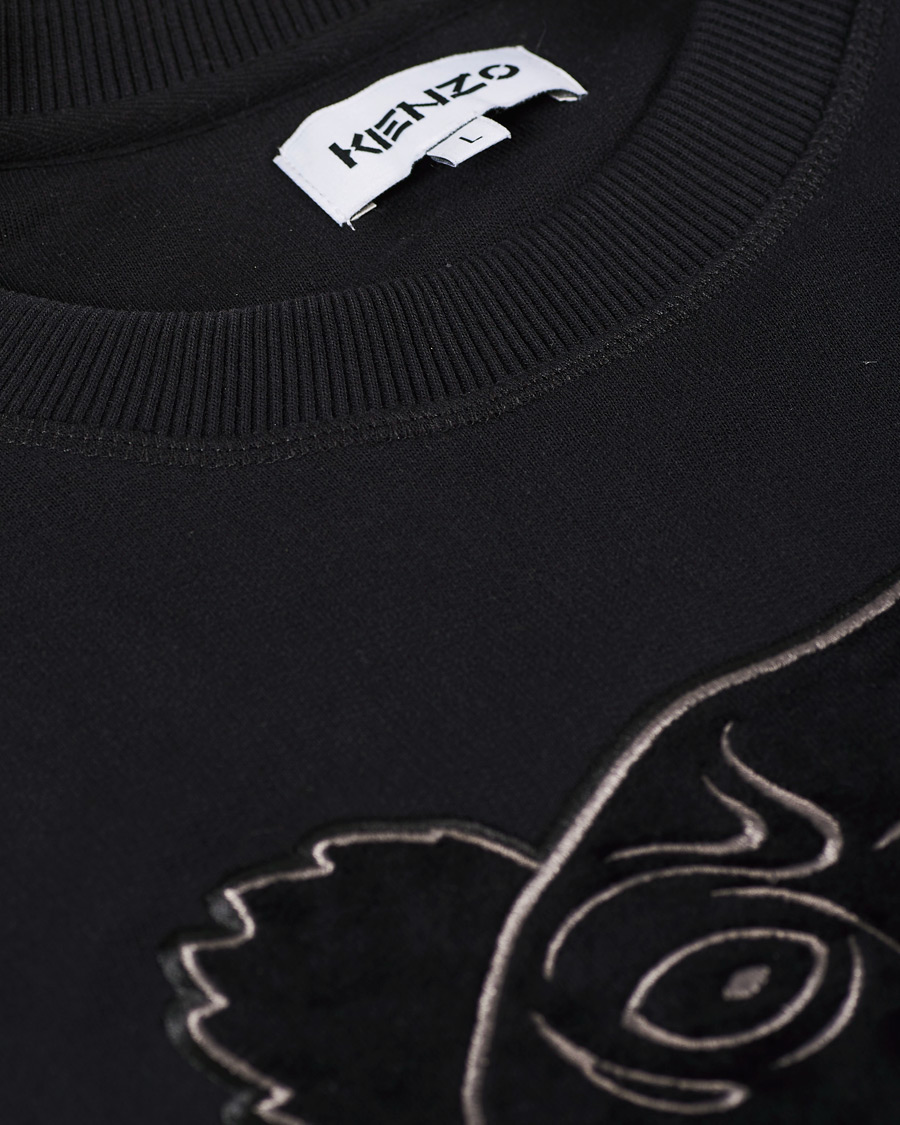 Heren | Truien | KENZO | Velvet Tiger Head Crew Neck Sweatshirt Black