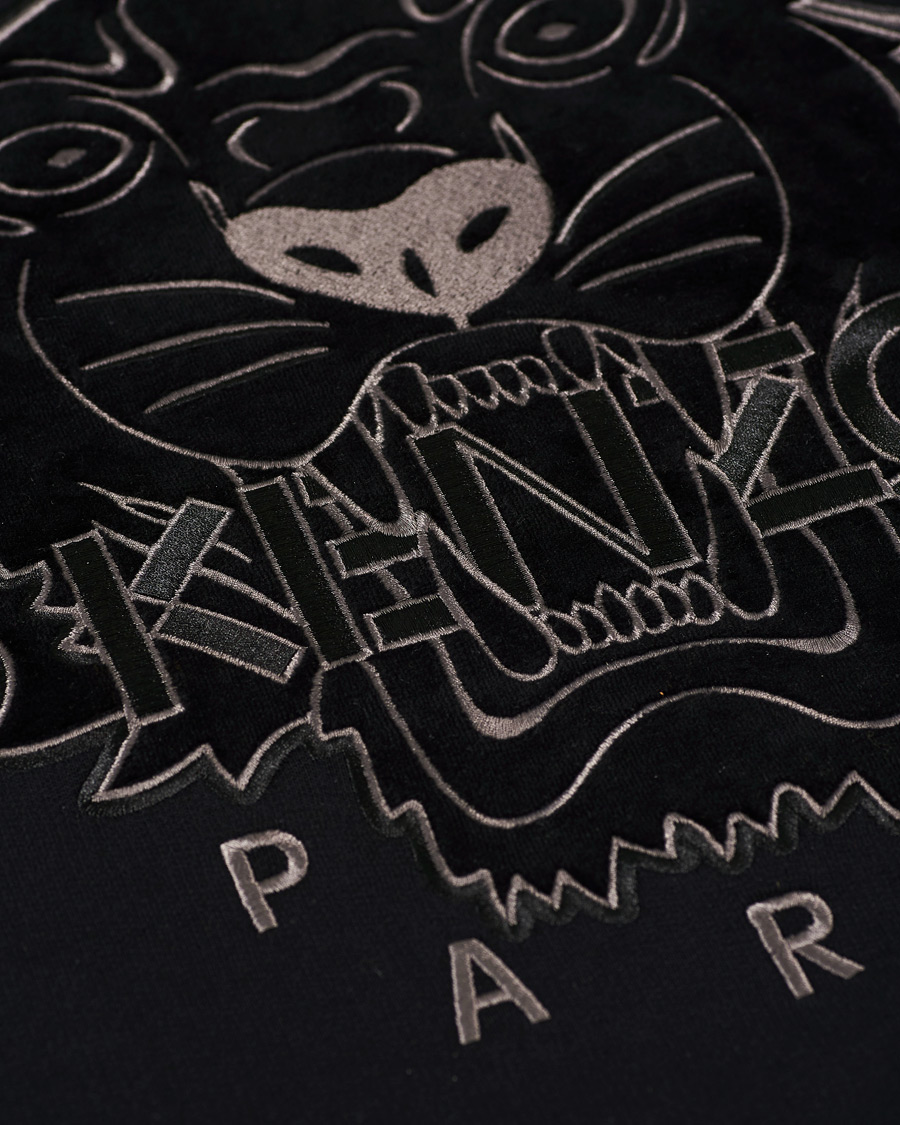 Heren | Truien | KENZO | Velvet Tiger Head Crew Neck Sweatshirt Black