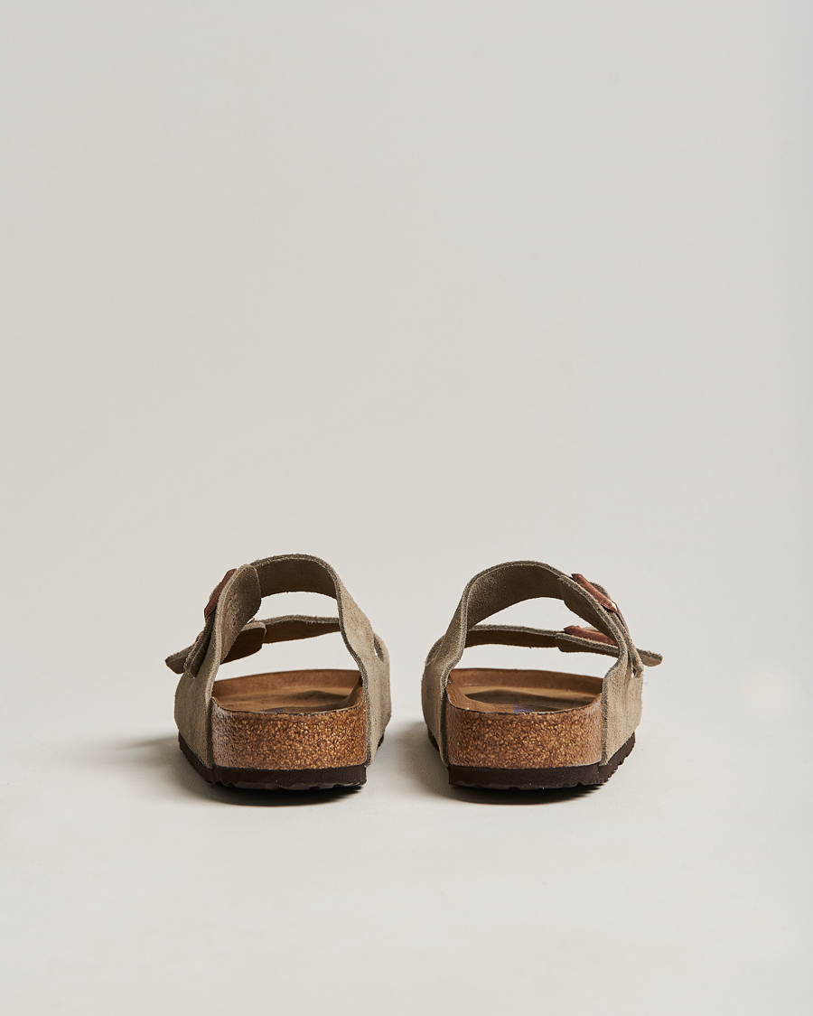 Heren | Sandalen slides | BIRKENSTOCK | Arizona Soft Footbed Taupe Suede