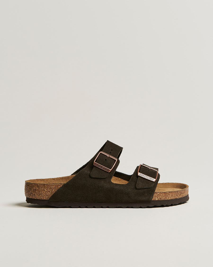 Heren | Sandalen slides | BIRKENSTOCK | Arizona Soft Footbed Mocha Suede