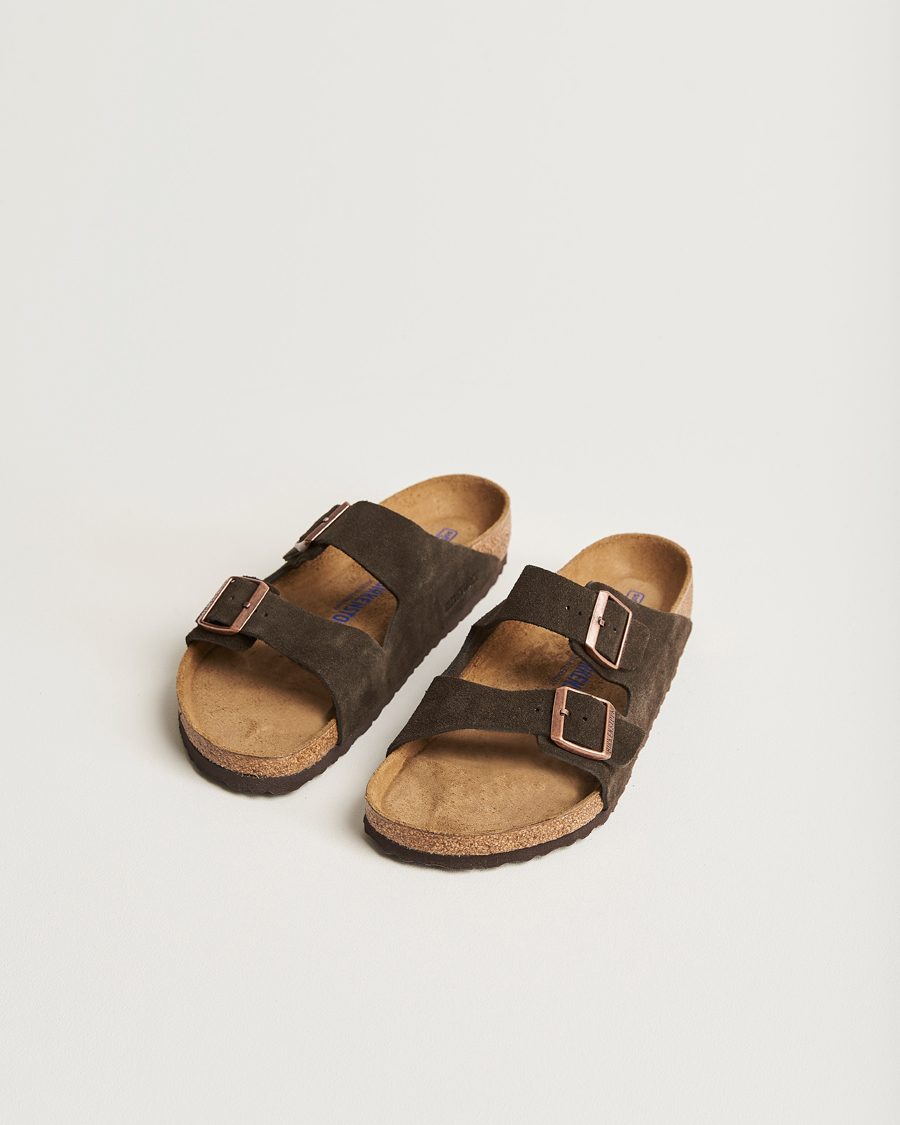 Heren | Sandalen slides | BIRKENSTOCK | Arizona Soft Footbed Mocha Suede