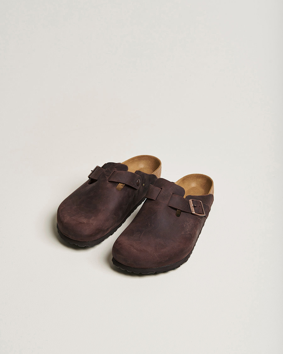 Heren | Sandalen slides | BIRKENSTOCK | Boston Classic Footbed Habana Oiled Leather