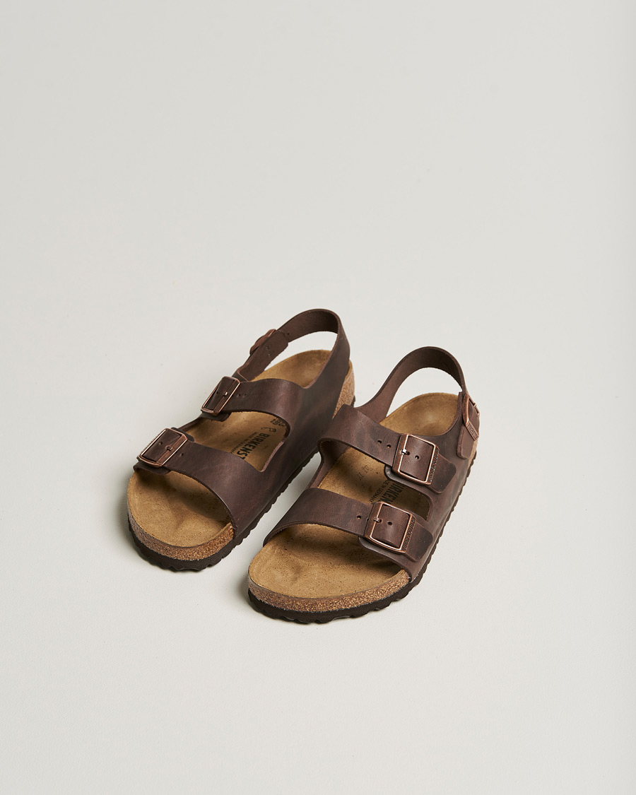Heren | Sandalen slides | BIRKENSTOCK | Milano Classic Footbed Habana Oiled Leather