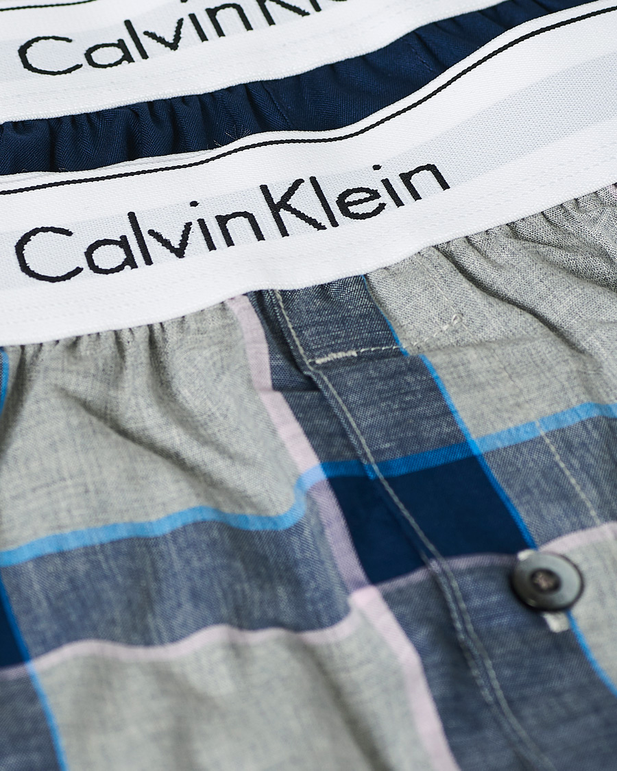 Heren | Ondergoed | Calvin Klein | Modern Cotton Stretch Boxer 2-Pack Navy/Grey Heather