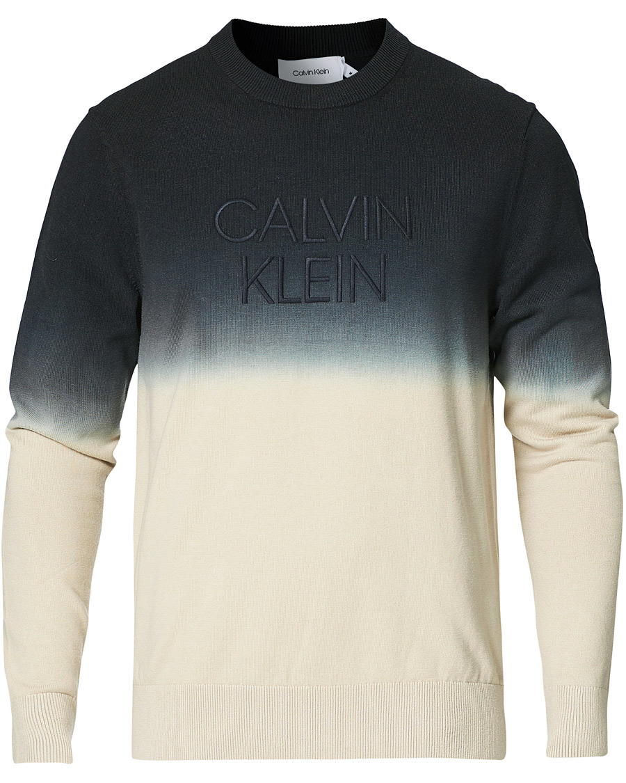 Heren | Truien | Calvin Klein | Dip Dyed Crew Neck Sweater Black