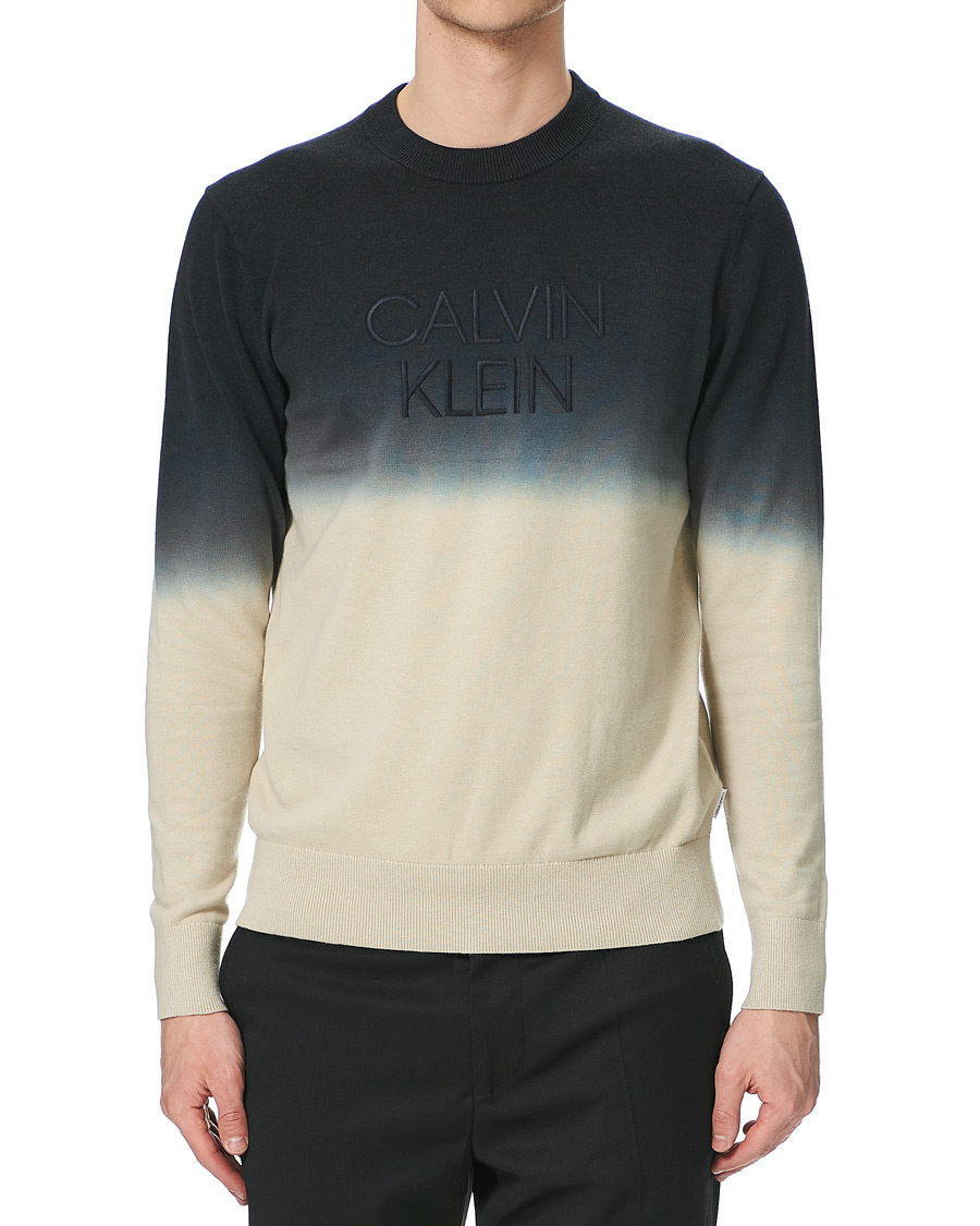 Heren | Truien | Calvin Klein | Dip Dyed Crew Neck Sweater Black