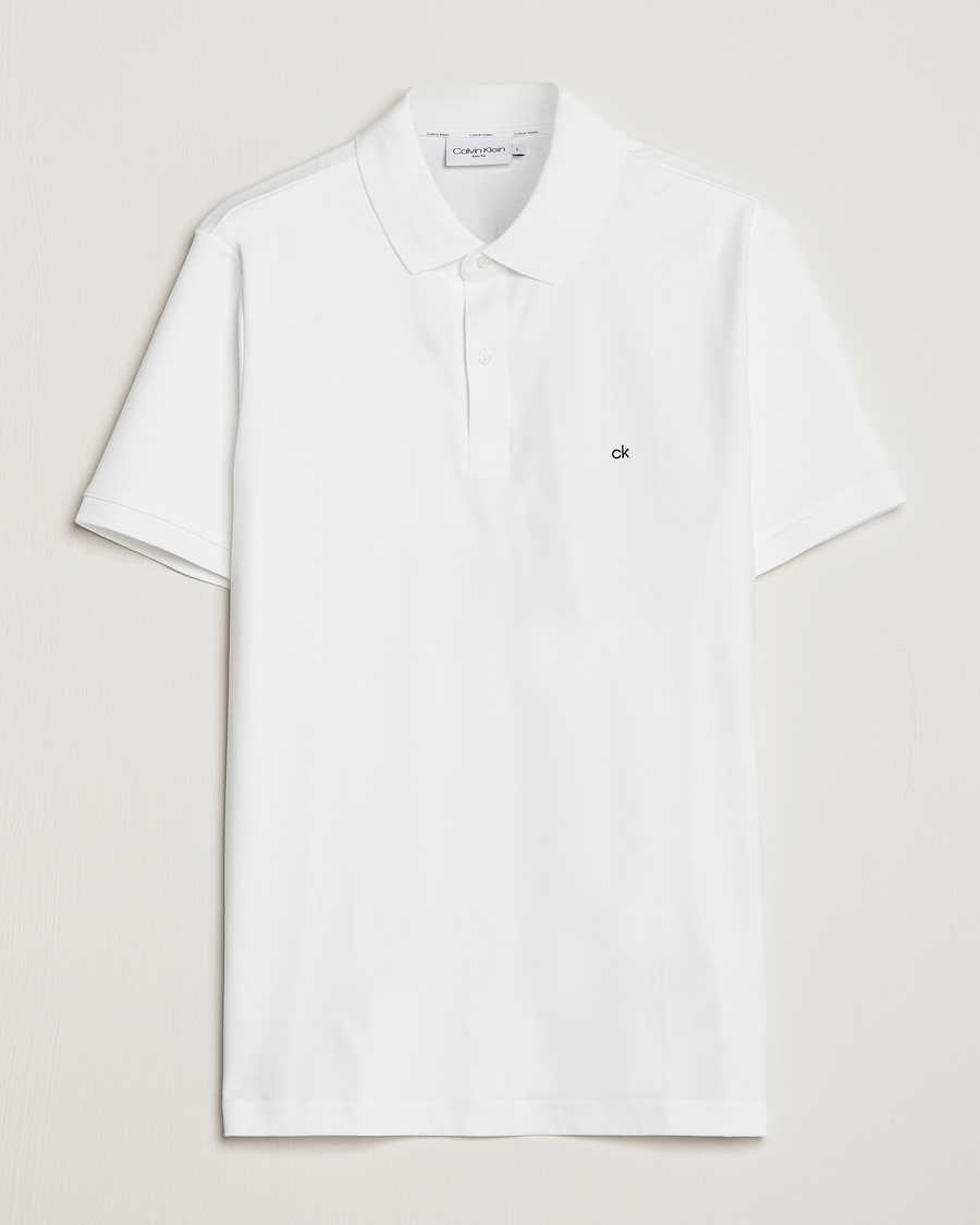 Heren | Polo's | Calvin Klein | Liquid Touch Slim Fit Polo Bright White