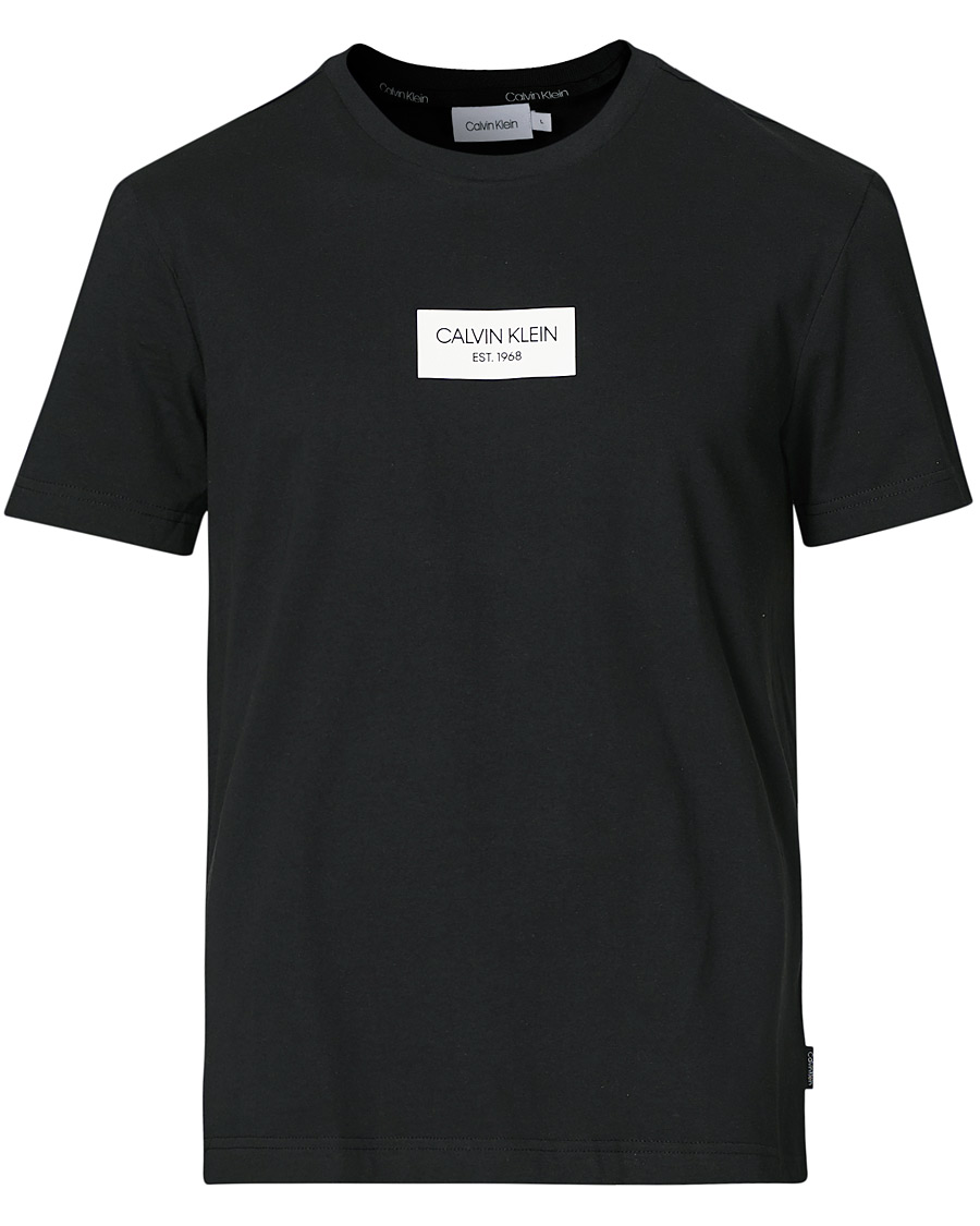 Heren | T-shirts | Calvin Klein | Chest Box Logo Crew Neck Tee Black