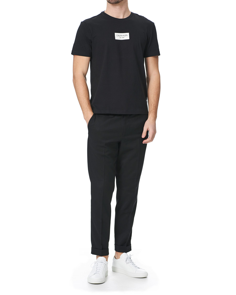 Heren | T-shirts | Calvin Klein | Chest Box Logo Crew Neck Tee Black