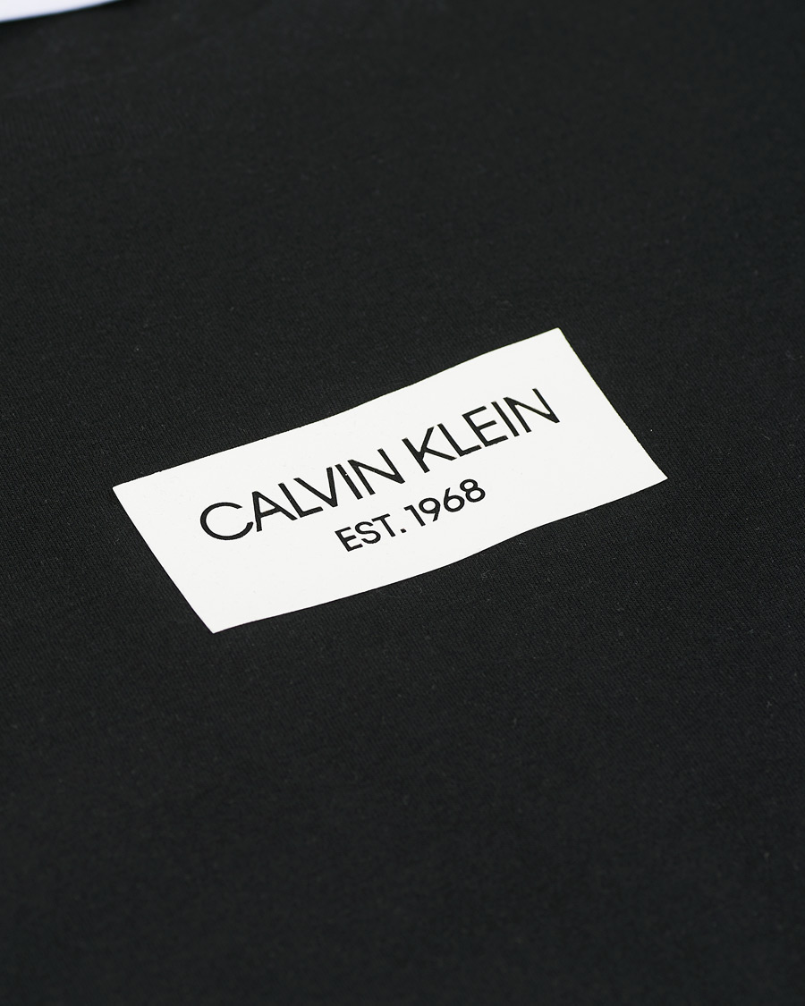 Heren | T-shirts | Calvin Klein | Chest Box Logo Crew Neck Tee Black