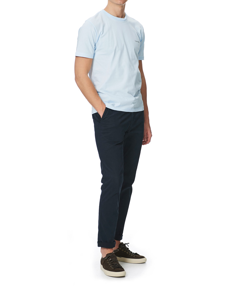 Heren | T-shirts | Calvin Klein | Chest Logo Crew Neck Tee Kingly Blue