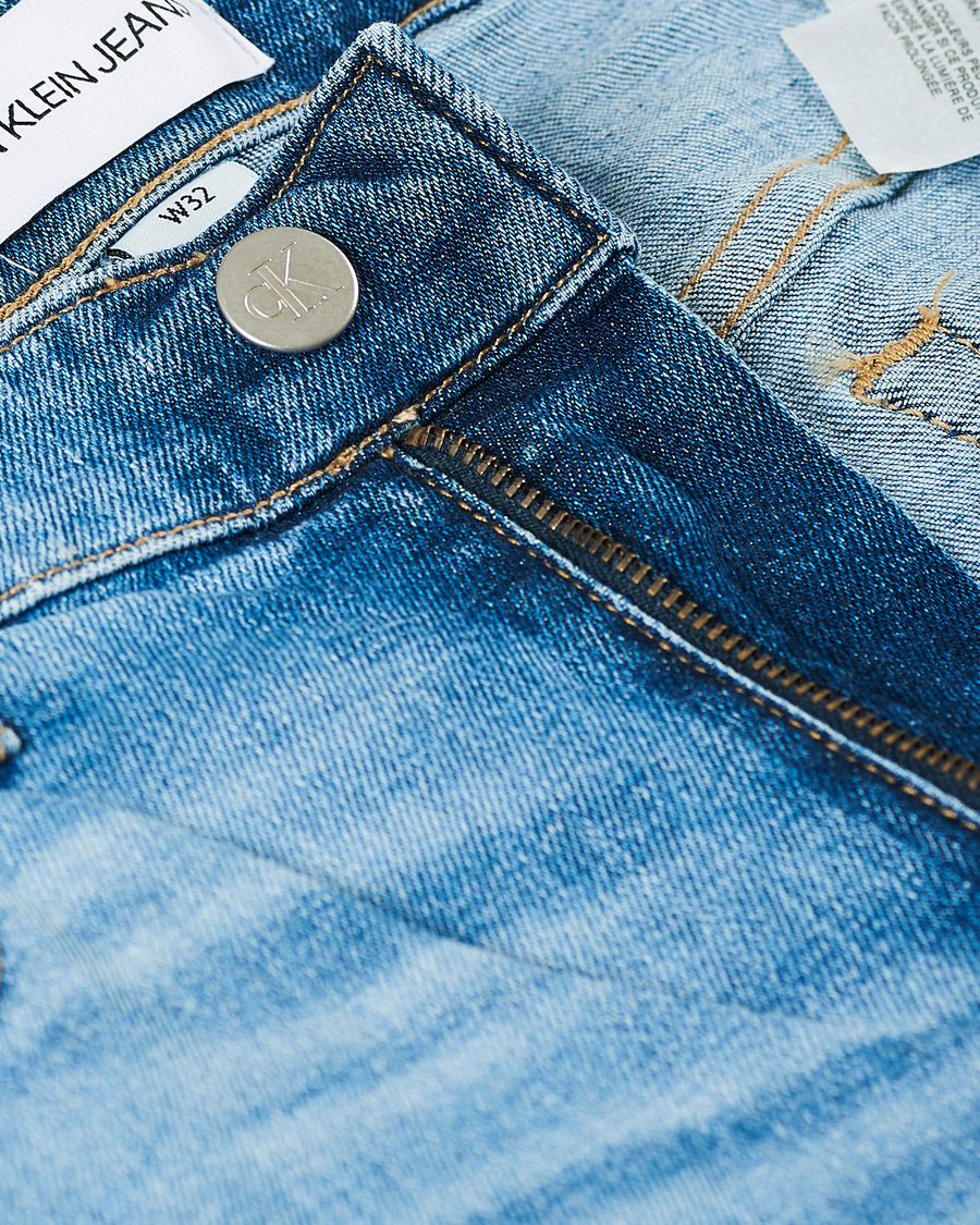 Heren | Korte broek | Calvin Klein Jeans | Regular Fit Stretch Denim Shorts Light Blue