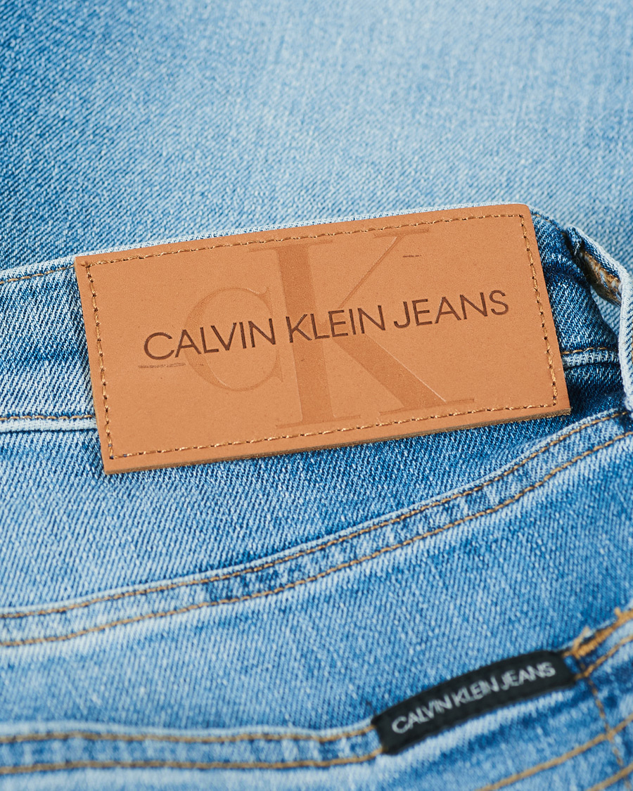 Heren | Korte broek | Calvin Klein Jeans | Regular Fit Stretch Denim Shorts Light Blue