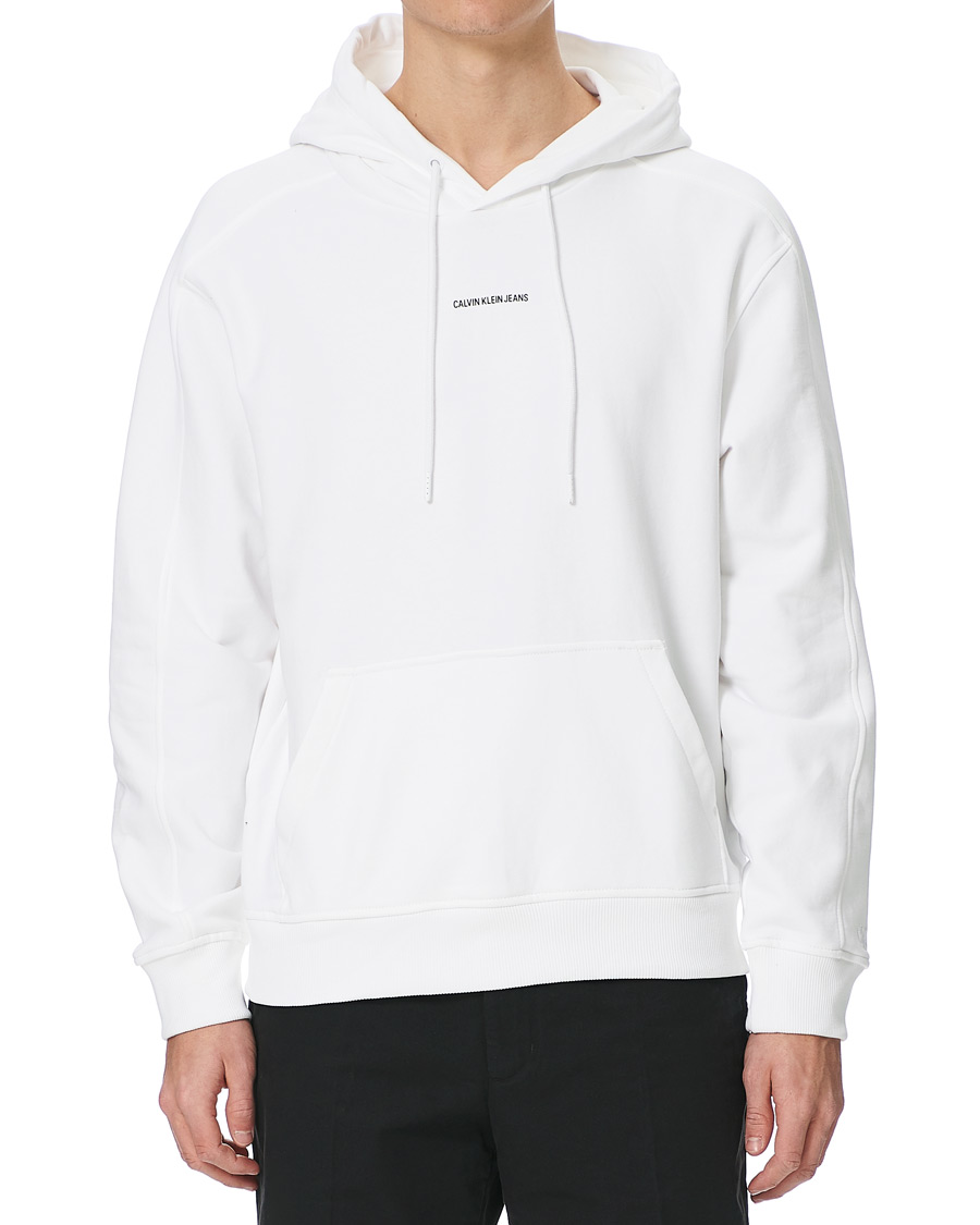 Heren | Truien | Calvin Klein Jeans | Micro Branding Hoodie White