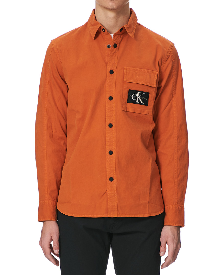 Heren | Overhemden | Calvin Klein Jeans | Garment Dyed Shirt Rusty Orange