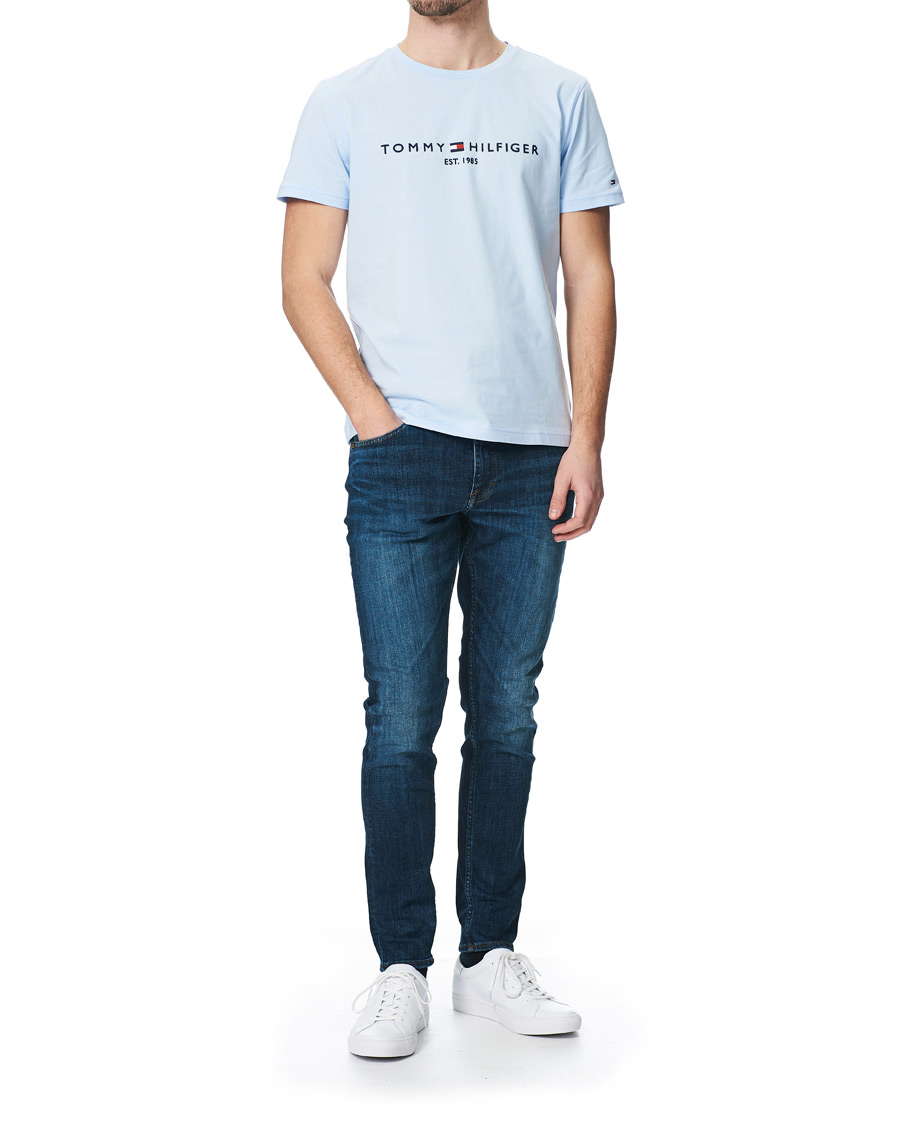 Heren | T-shirts | Tommy Hilfiger | Logo Crew Neck Tee Sweet Blue