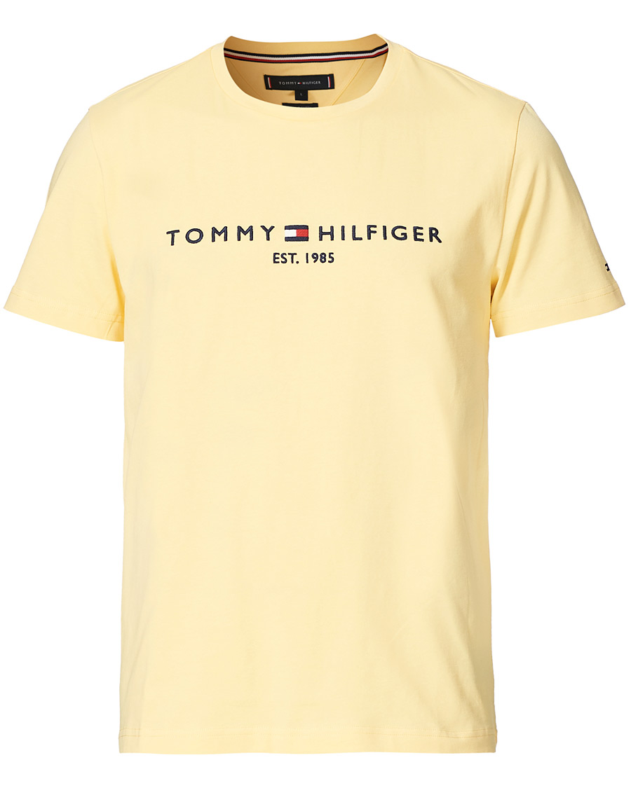 Heren | T-shirts | Tommy Hilfiger | Logo Crew Neck Tee Delicate Yellow