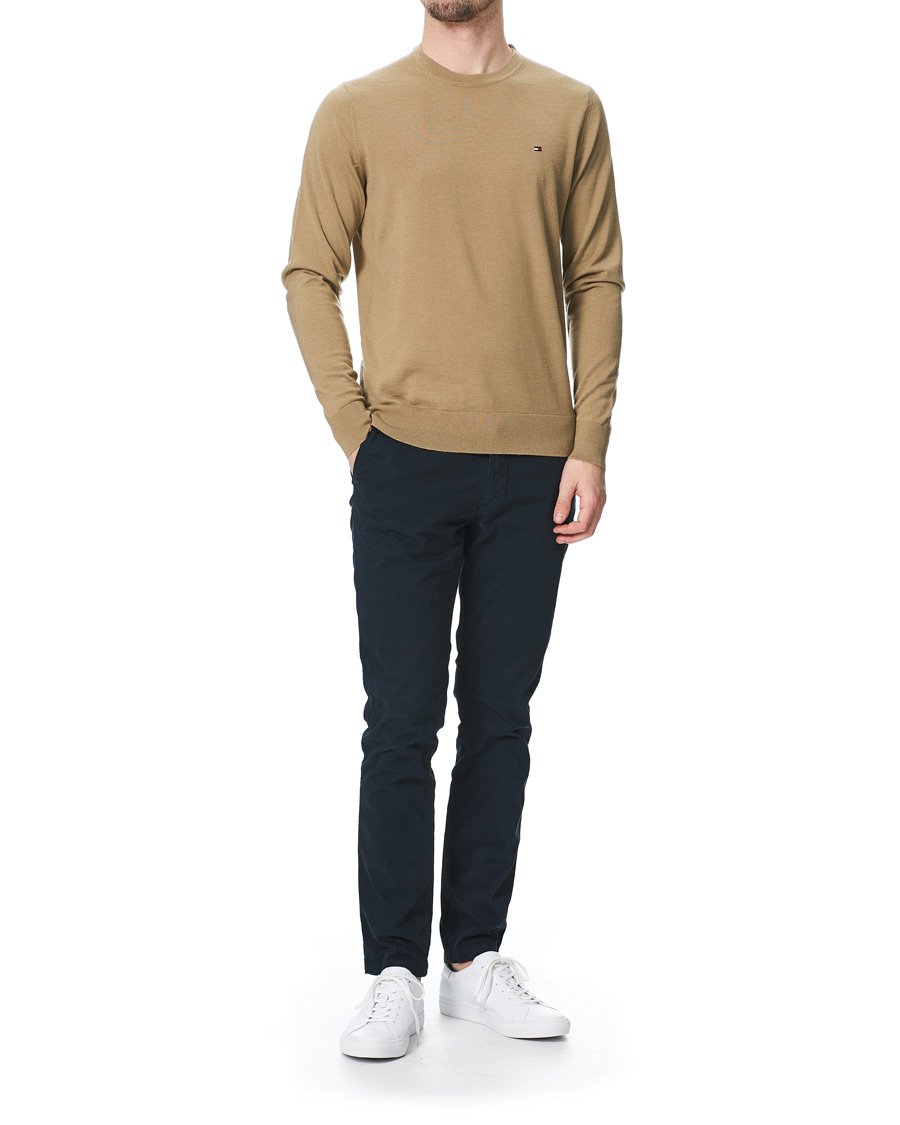 Heren | Truien | Tommy Hilfiger | Fine Gauge Merino Wool Crew Neck Camel