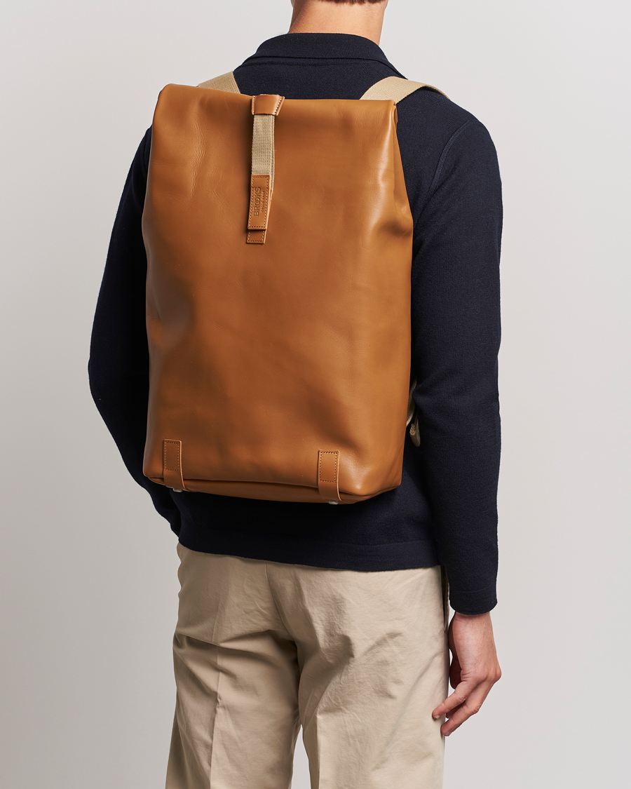 Men | Bags | Brooks England | Pickwick Large Leather Backpack Honey