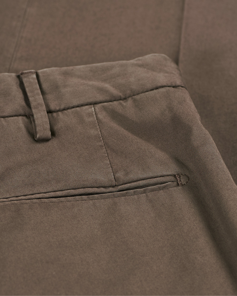 Heren | Broeken | Incotex | Slim Fit Stretch Chinos Dark Brown