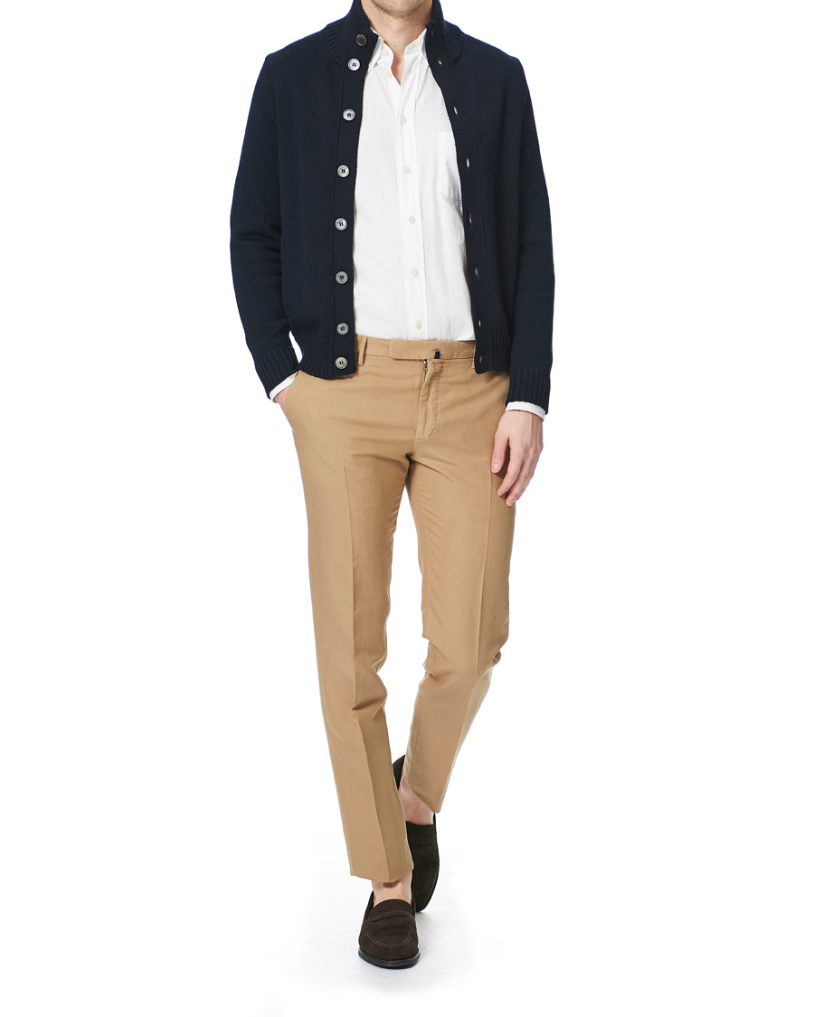 Heren | Broeken | Incotex | Slim Fit Chinolino Trousers Beige