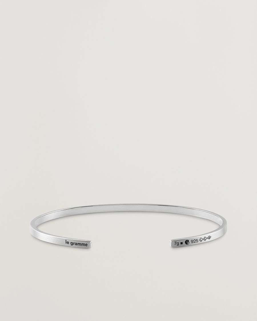 Heren | Sieraden | LE GRAMME | Ribbon Bracelet Brushed Sterling Silver 7g