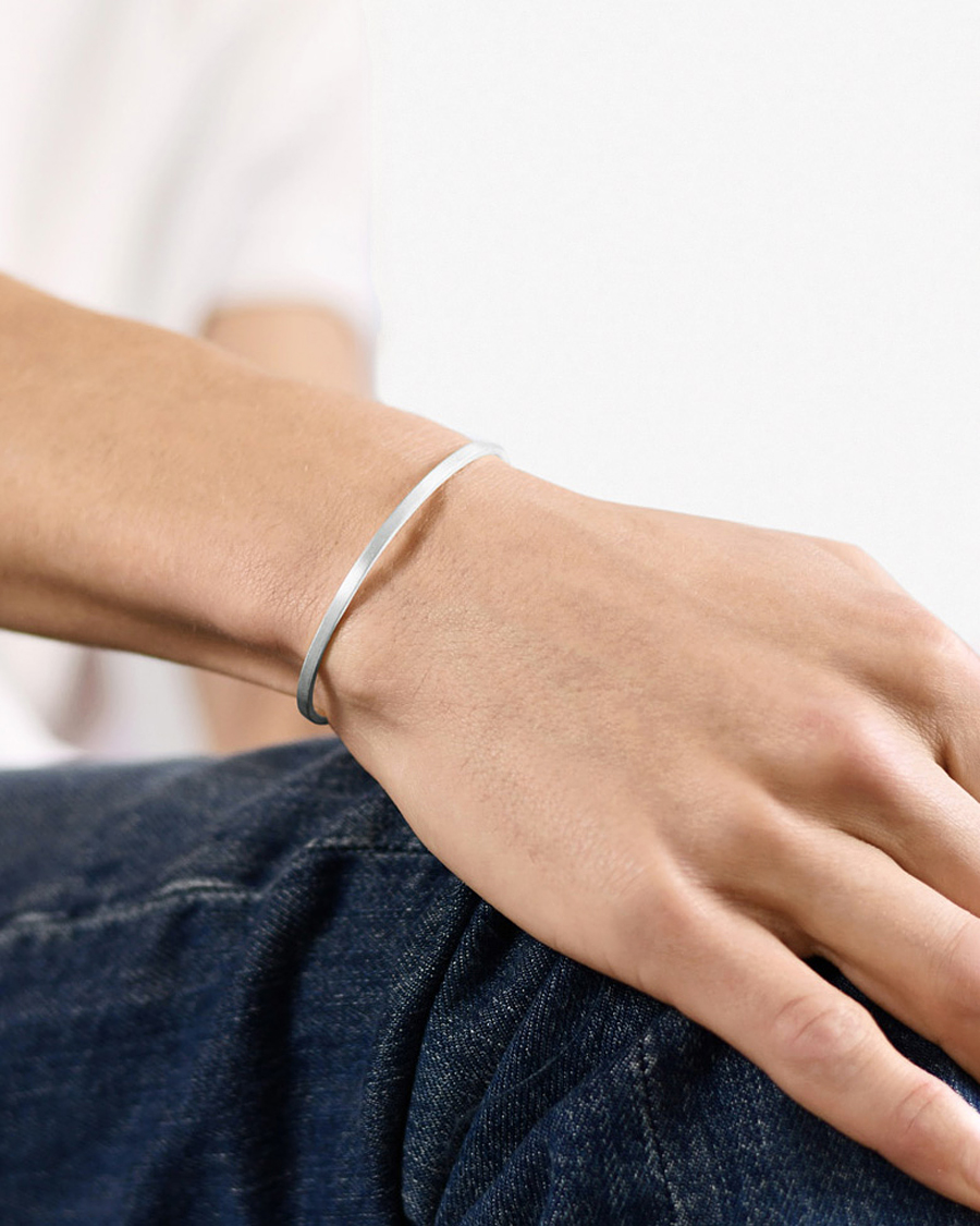 Men | LE GRAMME | LE GRAMME | Ribbon Bracelet Brushed Sterling Silver 7g