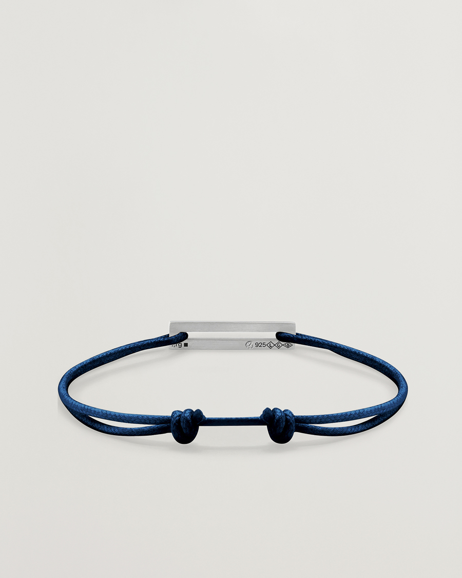 Heren | Sieraden | LE GRAMME | Cord Bracelet Le 17/10 Navy/Sterling Silver