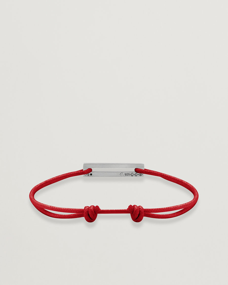 Heren | Sieraden | LE GRAMME | Cord Bracelet Le 17/10 Red/Sterling Silver