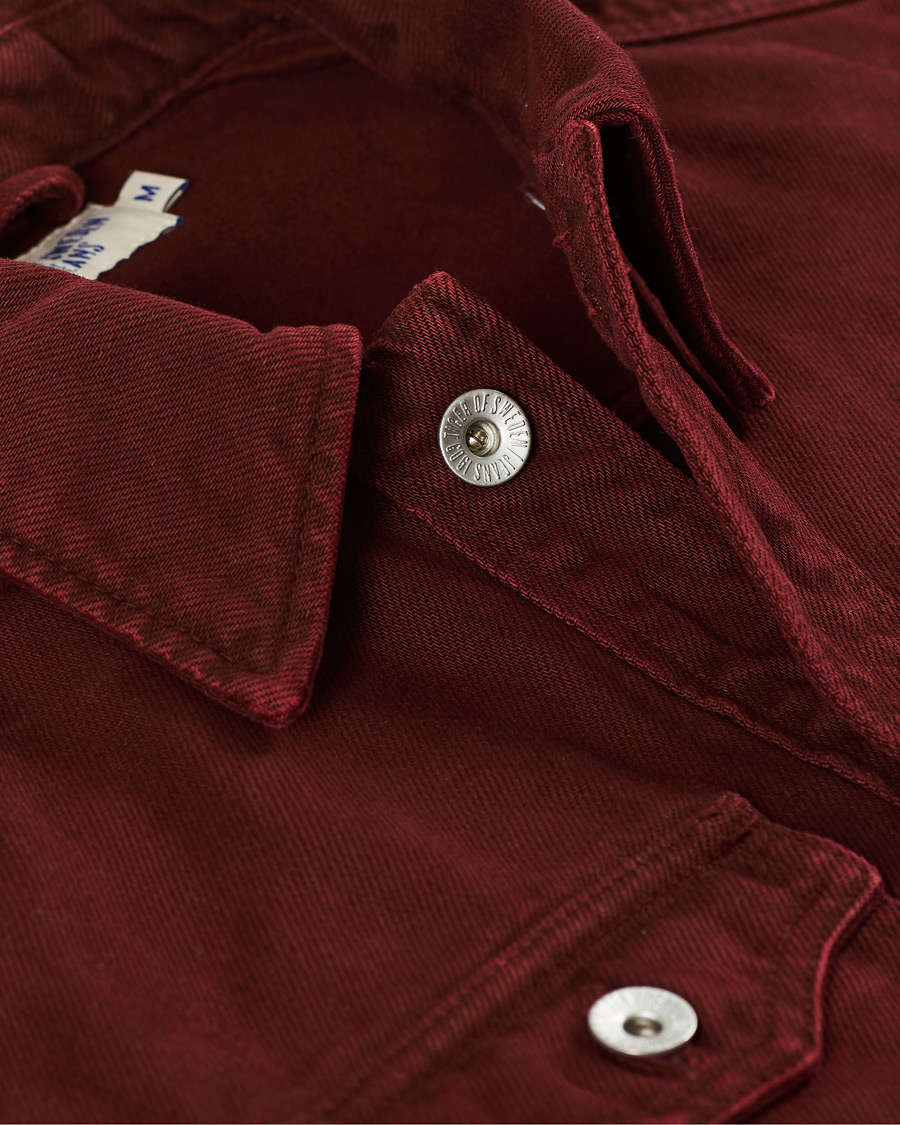 Heren | Jassen | Tiger of Sweden Jeans | Get Organic Cotton Denim Jacket Wine Red