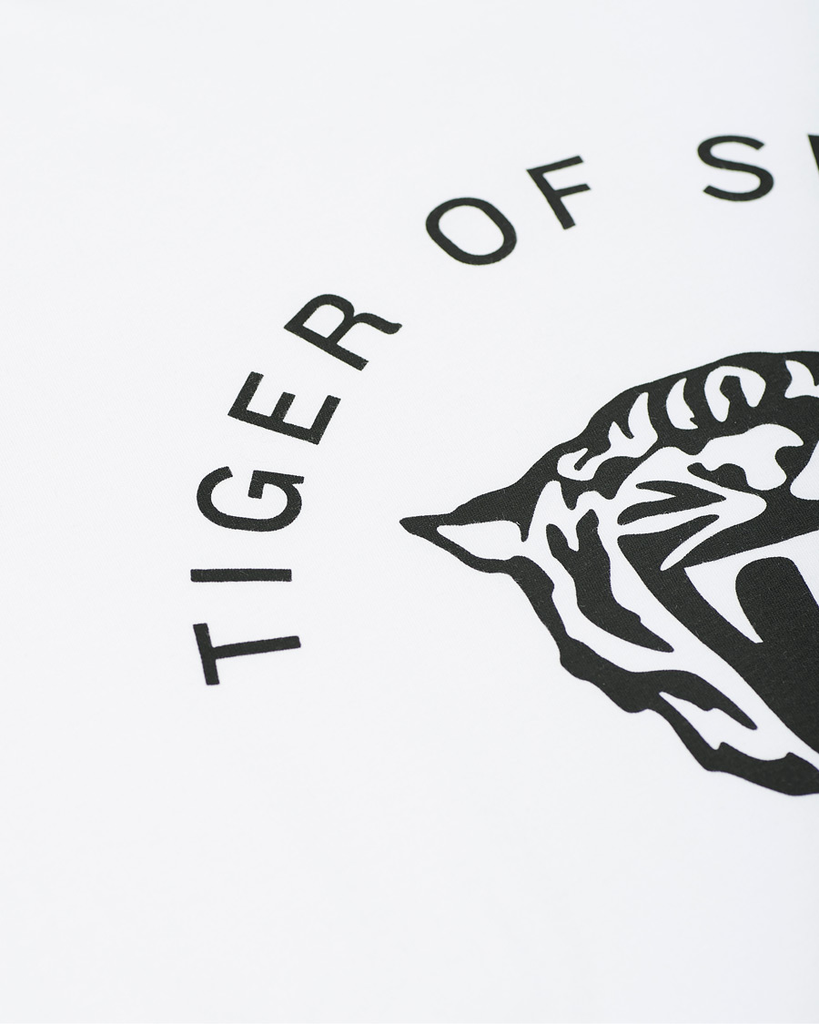 Heren | T-shirts | Tiger of Sweden Jeans | Fleek Logo Crew Neck Tee White