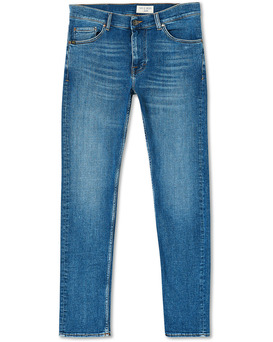 Heren | Jeans | Tiger of Sweden Jeans | Evolve Super Stretch Tide Jeans Light Blue
