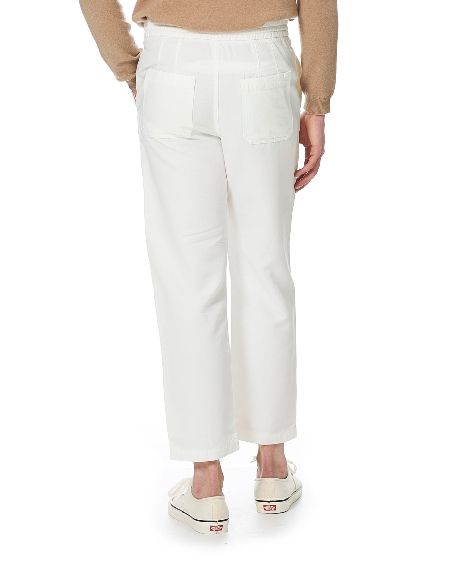 Heren | Broeken | Tiger of Sweden | Torin Cotton/Linen Drawstring Trousers Cream