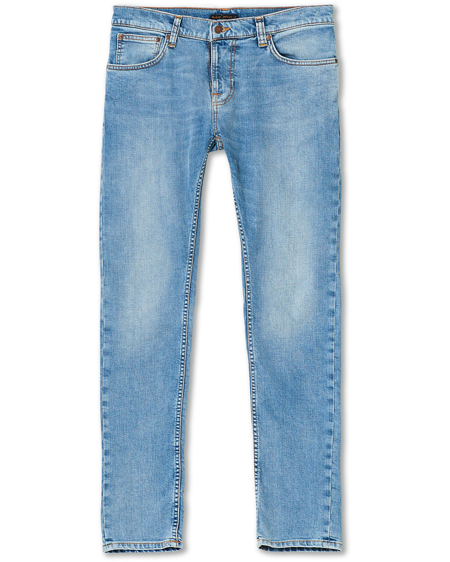 Heren | Jeans | Nudie Jeans | Tight Terry Jeans Blue Horizon