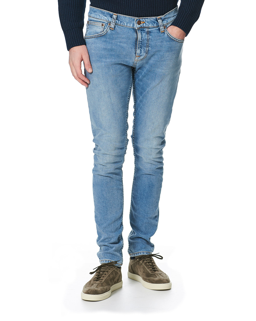 Heren | Jeans | Nudie Jeans | Tight Terry Jeans Blue Horizon