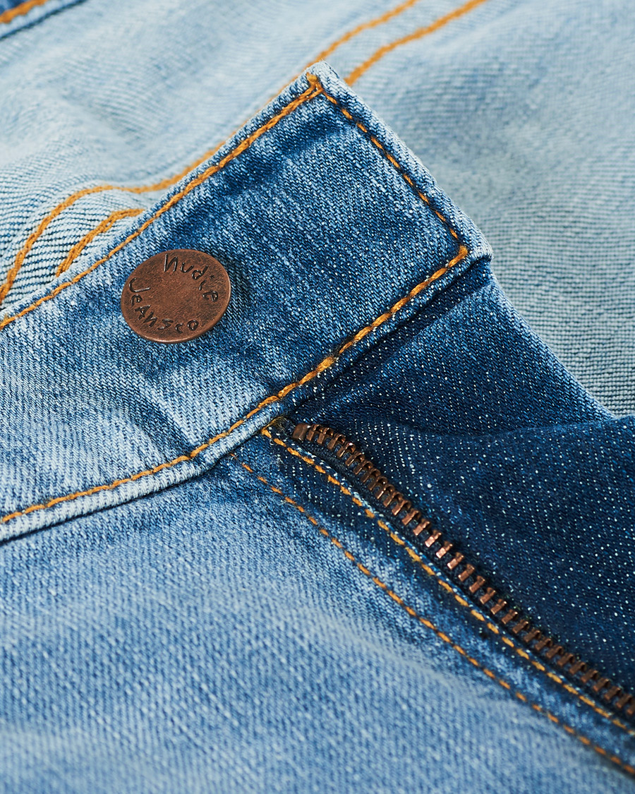 Heren | Jeans | Nudie Jeans | Tight Terry Jeans Blue Horizon