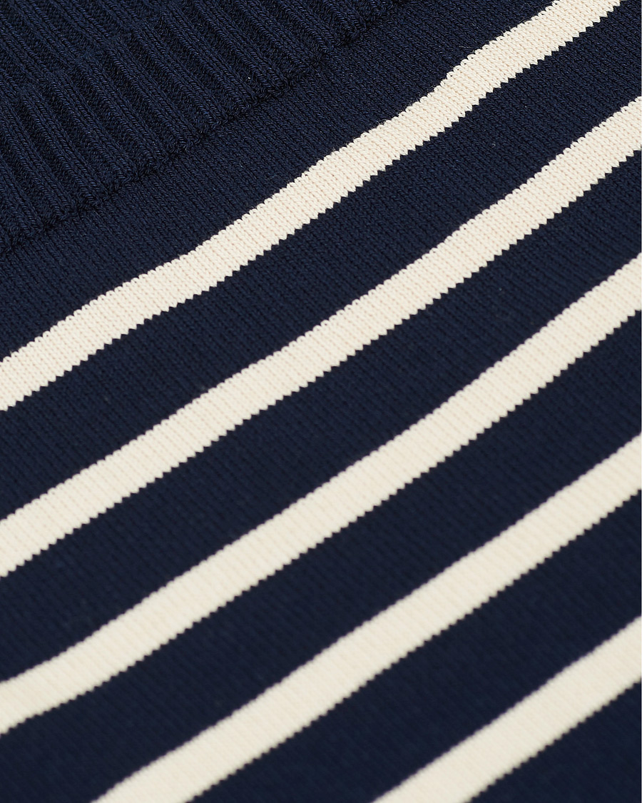 Heren | T-shirts | Andersen-Andersen | Boatsman Short Sleeve Tee Navy/Off White